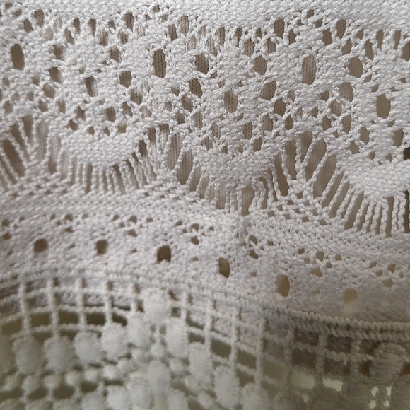 London Times Ivory Lace Crochet Mini Dress Women's Size 4 - Picture 6 of 8